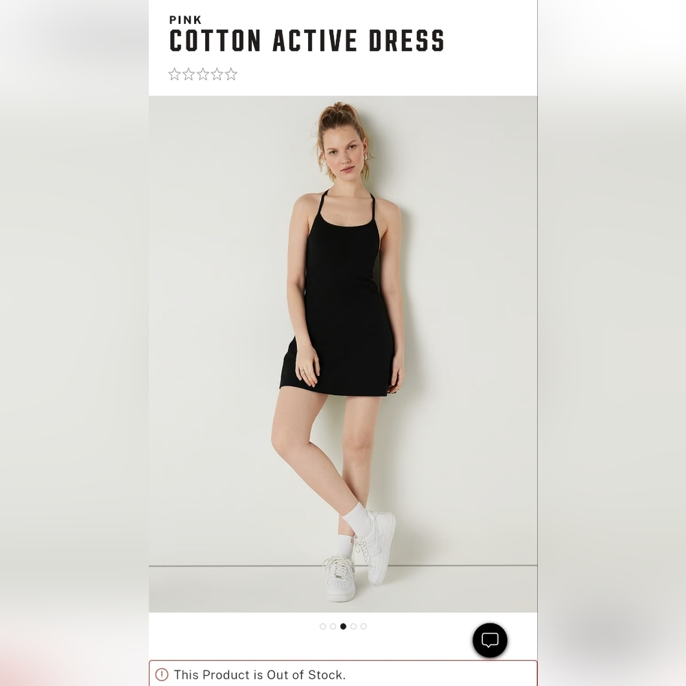 PINK Victoria's Secret Black Cotton Active Dress - Picture 3 of 7